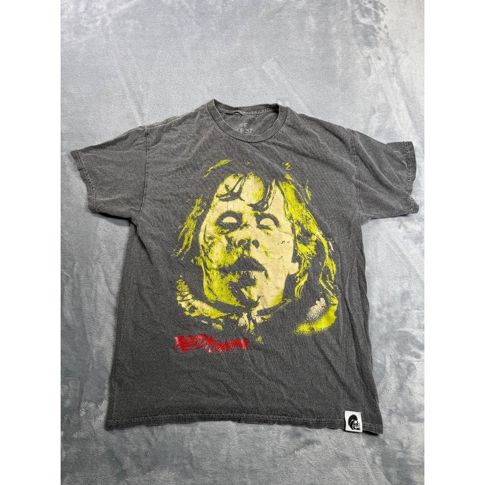 The Exorcist Movie T Shirt Mens Medium Gray Bloody Disgusting Horror Graphic